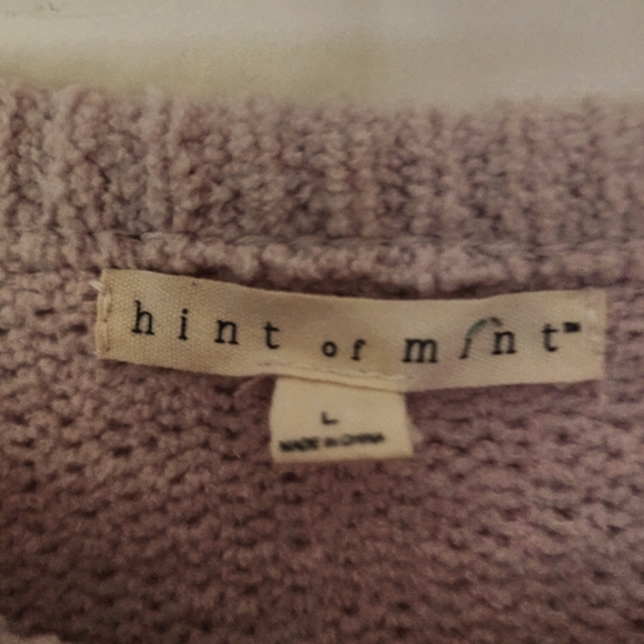 NWT.Women's Boucle Crewneck Pullover Sweater - Hint or mint size L - Picture 6 of 8